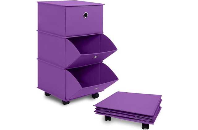 Compact Dresser with Foldable Fabric Drawers: 